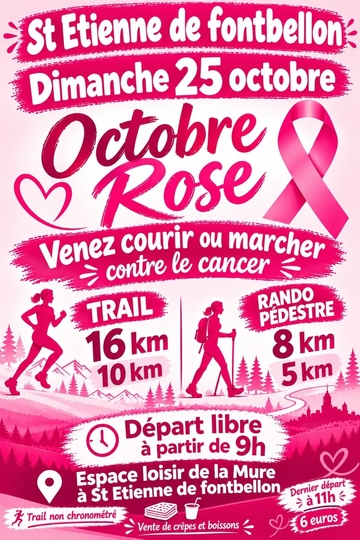 Octobre Rose : Trail et randonnée Dimanche 25 octobre 2026