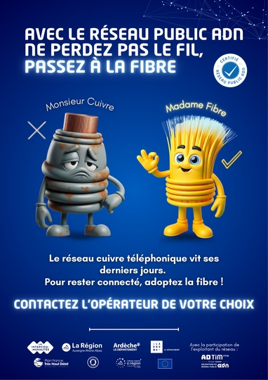 Fin du réseau cuivre téléphonique sur la commune.