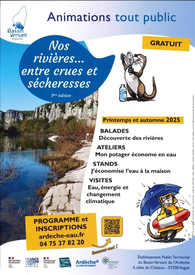 "Nos rivières entre crues et sècheresses" - Animations 2025