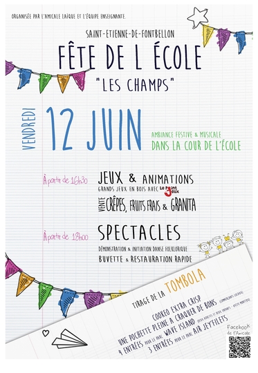 Fête de l'Ecole des Champs : vendredi 12 juin 2026