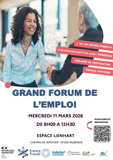 Grand forum de l'emploi : mercredi 11 mars 2026