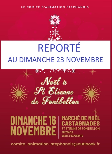 Marché de Noël / Castagnades : REPORTE au Dimanche 23 novembre 2025