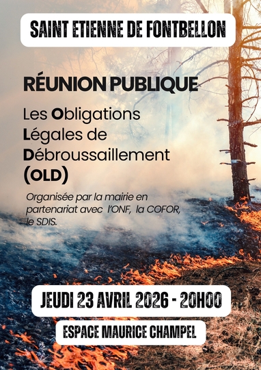 Réunion Publique sur les Obligations Légales de Débroussaillement : jeudi 23 avril - 20h
