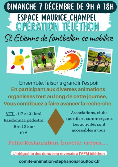 Opération Téléthon : Dimanche 7 décembre 2025