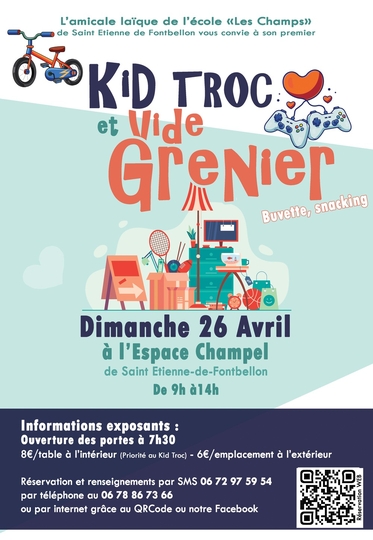 Kids Troc et Vide Grenier de l'Amicale Laïque : Dimanche 26 avril 2026
