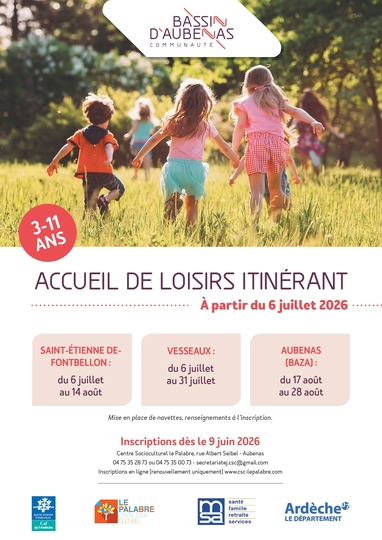 Accueil de Loisirs Itinérant : vacances d'été 2026
