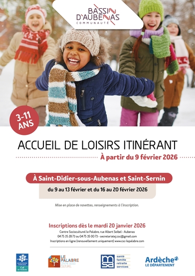 Accueil de loisirs itinérant du 09 au 20 février 2026
