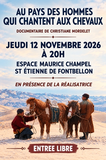 Projection Film documentaire : jeudi 12 novembre 2026