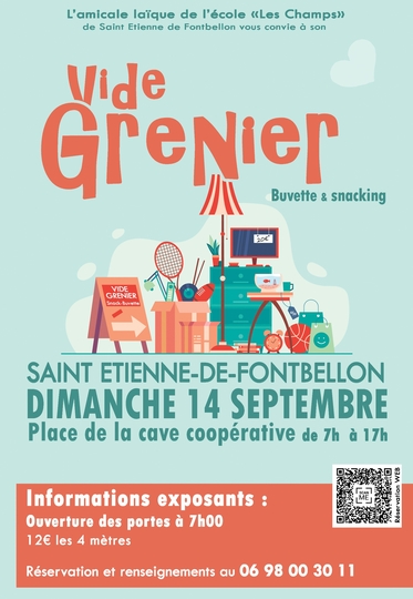 Amicale Laïque : Brocante/vide-grenier Dimanche 14 septembre 2025
