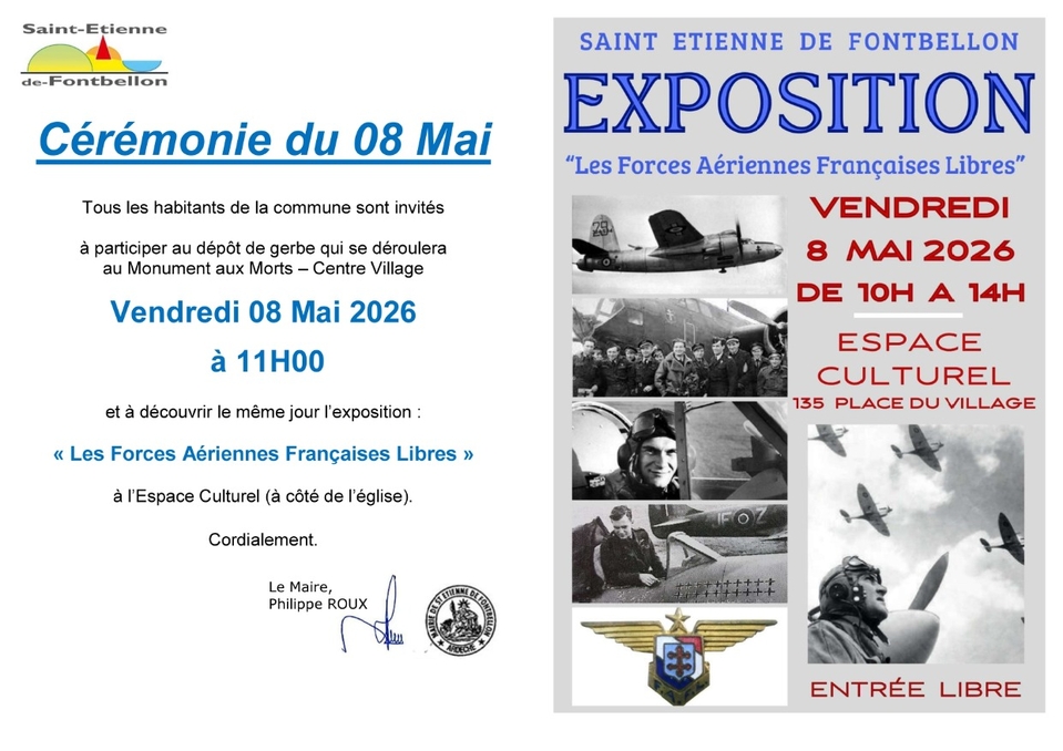 Cérémonie de la commémoration du 8 mai 1945 : vendredi 8 mai 2026 - 11h