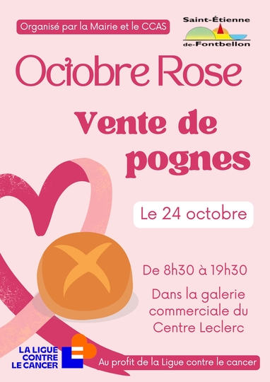 Octobre Rose : Vente de pognes samedi 24 octobre 2026