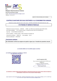 Contrôle sanitaire eau potable (ARS)