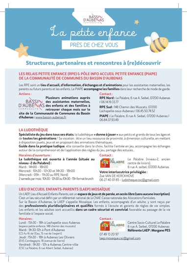 MOIS DE LA PETITE ENFANCE : Avril 2026