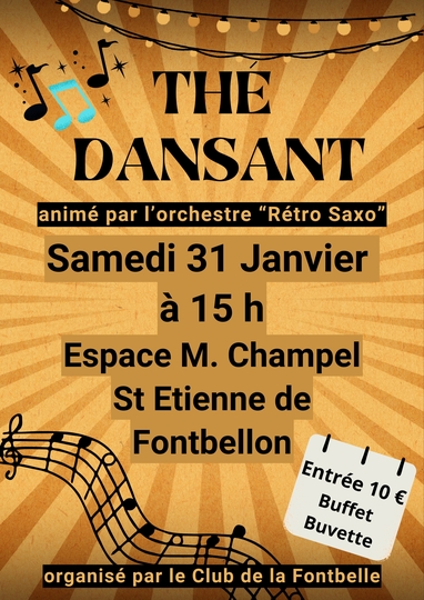 Thé dansant - Samedi 31 janvier 2026